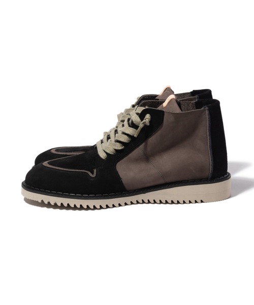 glamb（グラム）の「Leather Mid-Cut Sneakers / レザーミッドカットスニーカー（スニーカー・メンズ・ブラック/カーキ・25/26/27/28）」の18枚目の写真