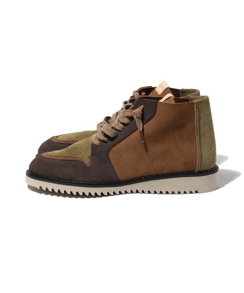 glamb（グラム）の「Leather Mid-Cut Sneakers / レザーミッドカットスニーカー（スニーカー・メンズ・ブラック/カーキ・25/26/27/28）」の20枚目の写真