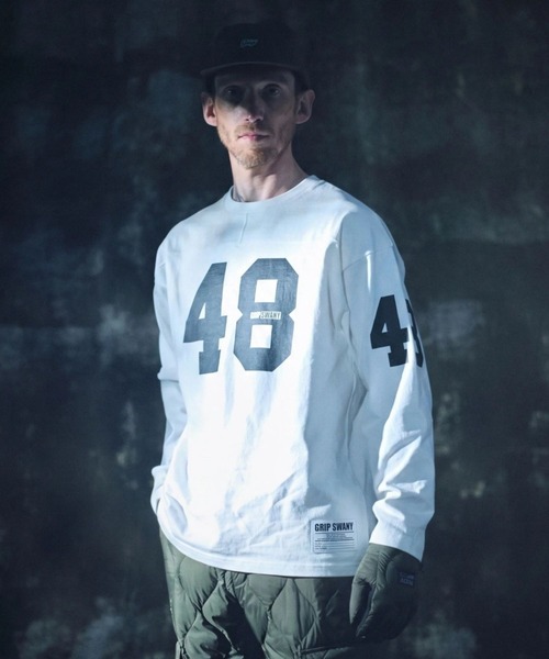 GRIP SWANY(グリップスワニー)の「【GSMCT-230】 FOOT BALL L/S TEE(Tシャツ/カットソー・メンズ・ホワイト/ブラック/オリーブ・S/M/L/XL/XXL)」の2枚目の写真