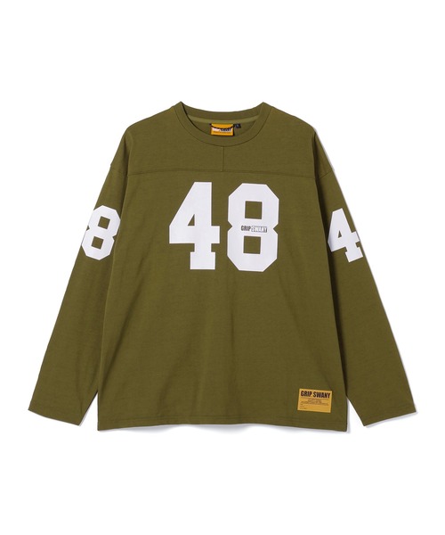 GRIP SWANY(グリップスワニー)の「【GSMCT-230】 FOOT BALL L/S TEE(Tシャツ/カットソー・メンズ・ホワイト/ブラック/オリーブ・S/M/L/XL/XXL)」の4枚目の写真