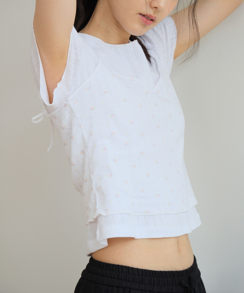 MOUI(モウイ)の「Bloom tee set (PINK)(Tシャツ/カットソー・レディース・その他・FREE)」の2枚目の写真