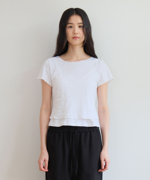 MOUI(モウイ)の「Bloom tee set (PINK)(Tシャツ/カットソー・レディース・その他・FREE)」の4枚目の写真