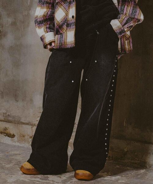 FR(13)NDS(フレンズ)の「FR(13)NDS/フレンズ/DUCK STUDS PANTS(その他パンツ・メンズ・ベージュ/ブラック・M/L)」の2枚目の写真