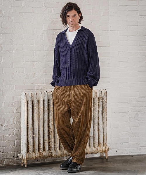 CAMBIO(カンビオ)の「mp15331- Wide Corduroy Balloon Pants コーデュロイバルーンパンツ(CAM26AW-023)(その他パンツ・メンズ・ブラック/ベージュ/ブラウン・S/M/L)」の7枚目の写真