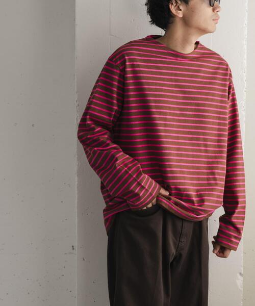 FORK&SPOON（フォークアンドスプーン）の「FORK&SPOON　ボートネックボーダー（Tシャツ/カットソー・メンズ・グリーン系その他/ブラウン系その他/イエロー系その他・5/4）」の21枚目の写真
