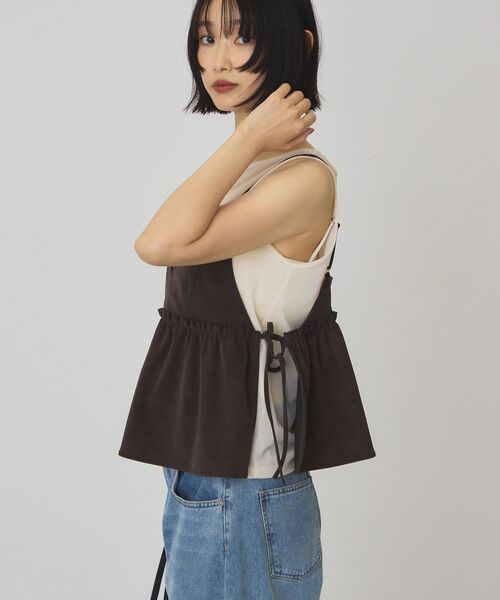 AMERICAN HOLIC(アメリカンホリック)の「レザーライクビスチェ(ベスト・レディース・ブラック/ブラウン/キャメル・FREE)」の6枚目の写真
