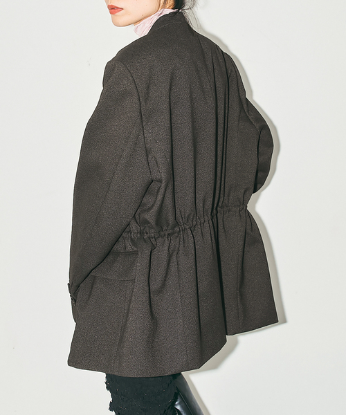 CITYSHOP(シティーショップ)の「TWEED 2WAY ジャケット(その他アウター・レディース・ブラウン/チャコールグレー・38/36)」の2枚目の写真