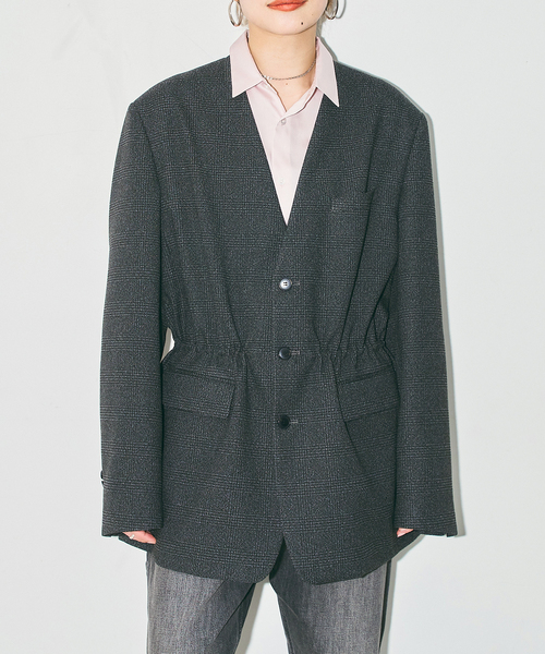 CITYSHOP(シティーショップ)の「TWEED 2WAY ジャケット(その他アウター・レディース・ブラウン/チャコールグレー・38/36)」の1枚目の写真