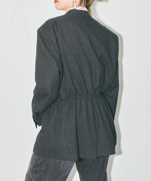 CITYSHOP(シティーショップ)の「TWEED 2WAY ジャケット(その他アウター・レディース・ブラウン/チャコールグレー・38/36)」の5枚目の写真