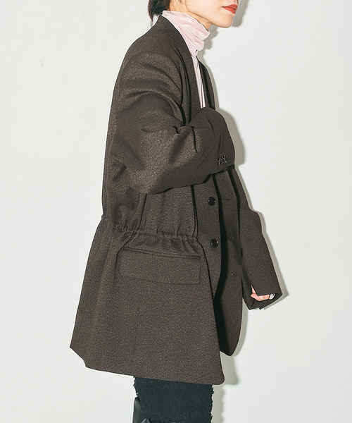 CITYSHOP(シティーショップ)の「TWEED 2WAY ジャケット(その他アウター・レディース・ブラウン/チャコールグレー・38/36)」の8枚目の写真