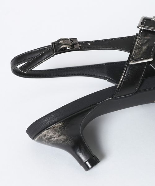 JEANASIS(ジーナシス)の「Wベルトレースアップミュール/1052622(パンプス・レディース・ブラック/ベージュ・MEDIUM/LARGE)」の9枚目の写真