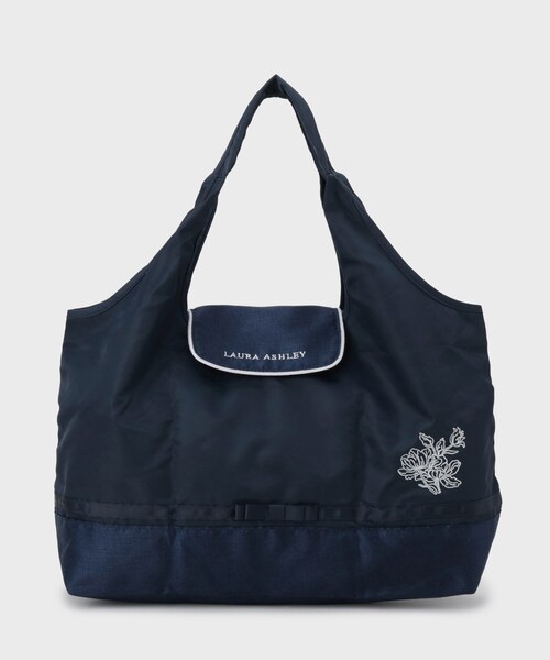 LAURA ASHLEY(ローラアシュレイ)の「【A4収納可/セレモニー/サブバッグにおすすめ】ゴスフォード柄 パッカブルトートバッグ(エコバッグ/サブバッグ・レディース・ベビーピンク/ネイビー・00)」の12枚目の写真