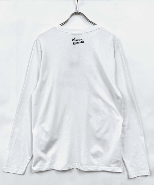 SHISKY(シスキー)の「プリントちょいショート丈ゆるロンT(Tシャツ/カットソー・メンズ・ネイビー/ブラック/オートミール/オフホワイト/チャコールグレー/ブラック系1/ホワイト系1/杢グレー・XL/L/M)」の12枚目の写真