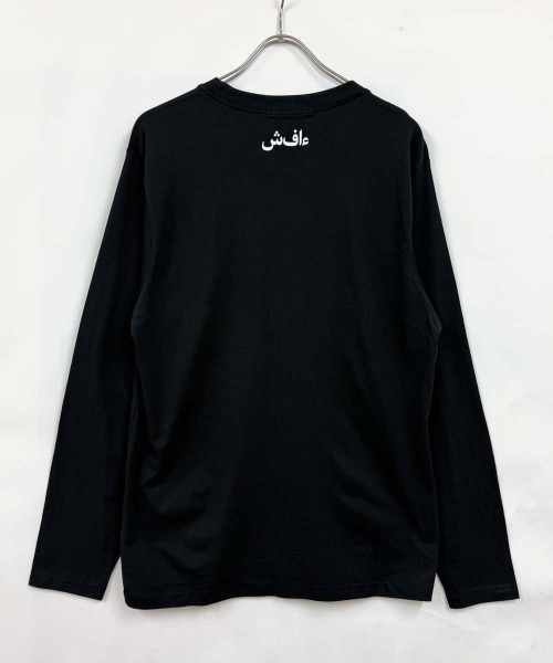 SHISKY(シスキー)の「プリントちょいショート丈ゆるロンT(Tシャツ/カットソー・メンズ・ネイビー/ブラック/オートミール/オフホワイト/チャコールグレー/ブラック系1/ホワイト系1/杢グレー・XL/L/M)」の14枚目の写真