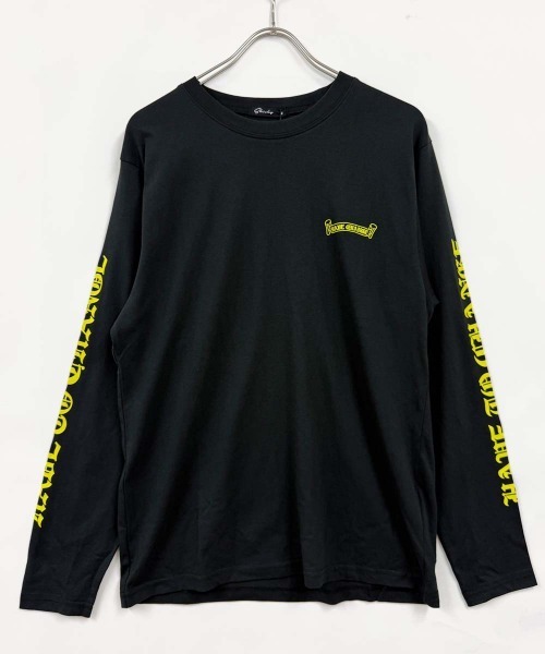 SHISKY(シスキー)の「プリントちょいショート丈ゆるロンT(Tシャツ/カットソー・メンズ・ネイビー/ブラック/オートミール/オフホワイト/チャコールグレー/ブラック系1/ホワイト系1/杢グレー・XL/L/M)」の15枚目の写真
