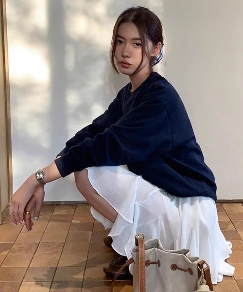 Vipoa(ヴィポア)の「Fairy frill mini skirt(スカート・レディース・ブラック/ホワイト・FREE)」の21枚目の写真