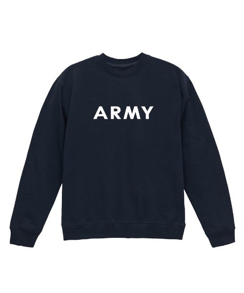 Ol' Basics(オールベーシックス)の「Ol' Basics(オール・ベーシックス) トレーナー スウェット ARMY ロゴ プリント 裏毛 トップス レディース ユニセックス(スウェット・レディース・ホワイト/ネイビー/ミックスグレー/スミクロ・S)」の4枚目の写真