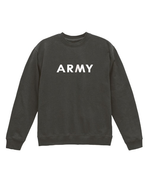 Ol' Basics(オールベーシックス)の「Ol' Basics(オール・ベーシックス) トレーナー スウェット ARMY ロゴ プリント 裏毛 トップス レディース ユニセックス(スウェット・レディース・ホワイト/ネイビー/ミックスグレー/スミクロ・S)」の3枚目の写真