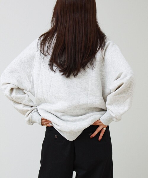 DISCUS(ディスカス)の「【DISCUS ATHLETIC】身頃裏ボアクルートレーナー ラグランスウェット(スウェット・メンズ・サックスブルー/サーモンピンク/ネイビー/ライトグレー・L/M)」の8枚目の写真