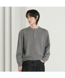 26 FW ウォッシャブル ソフトタッチ ヘンリーネック クロップドニット(5カラー)