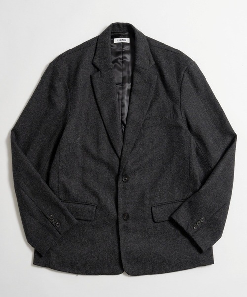 LURAKU(ルラク)の「【LURAKU】Wool Tailored Jacket / ウールテーラードジャケット|SETUP対応(テーラードジャケット・メンズ・ブラウン/ブラック・LARGE/MEDIUM/SMALL)」の2枚目の写真
