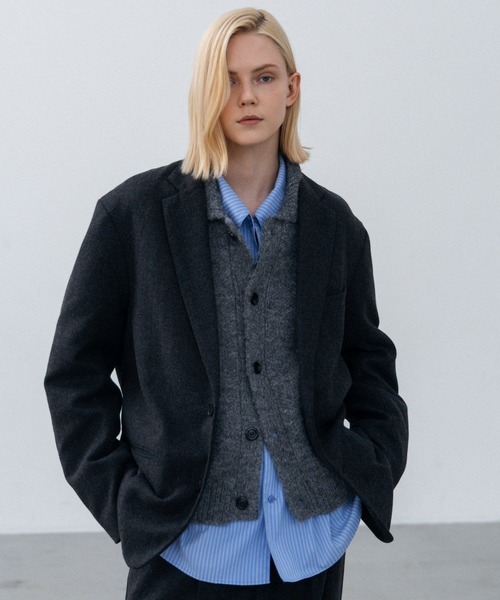 LURAKU(ルラク)の「【LURAKU】Wool Tailored Jacket / ウールテーラードジャケット|SETUP対応(テーラードジャケット・メンズ・ブラウン/ブラック・LARGE/MEDIUM/SMALL)」の3枚目の写真