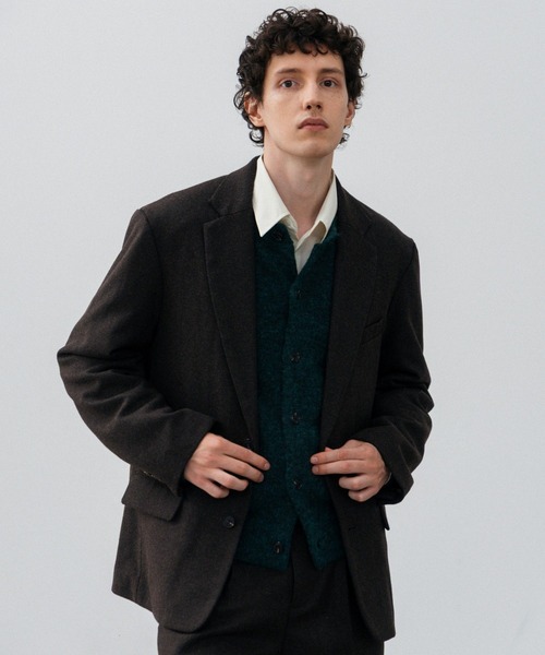LURAKU(ルラク)の「【LURAKU】Wool Tailored Jacket / ウールテーラードジャケット|SETUP対応(テーラードジャケット・メンズ・ブラウン/ブラック・LARGE/MEDIUM/SMALL)」の9枚目の写真