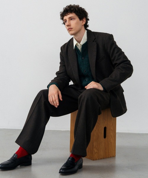 LURAKU(ルラク)の「【LURAKU】Wool Tailored Jacket / ウールテーラードジャケット|SETUP対応(テーラードジャケット・メンズ・ブラウン/ブラック・LARGE/MEDIUM/SMALL)」の14枚目の写真