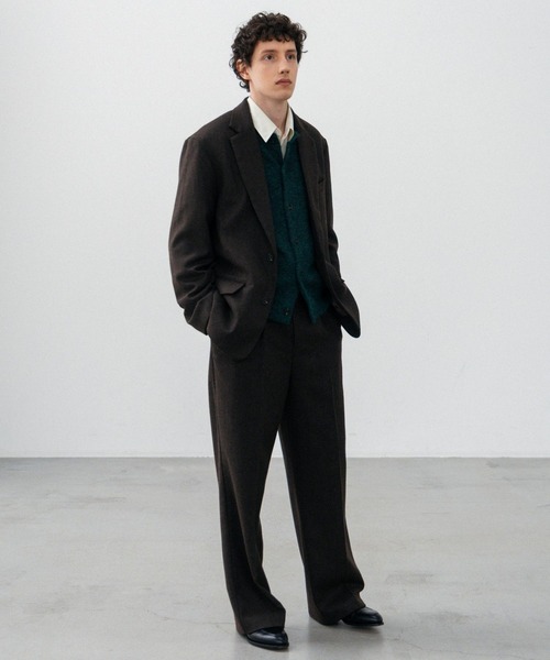 LURAKU(ルラク)の「【LURAKU】Wool Tailored Jacket / ウールテーラードジャケット|SETUP対応(テーラードジャケット・メンズ・ブラウン/ブラック・LARGE/MEDIUM/SMALL)」の16枚目の写真