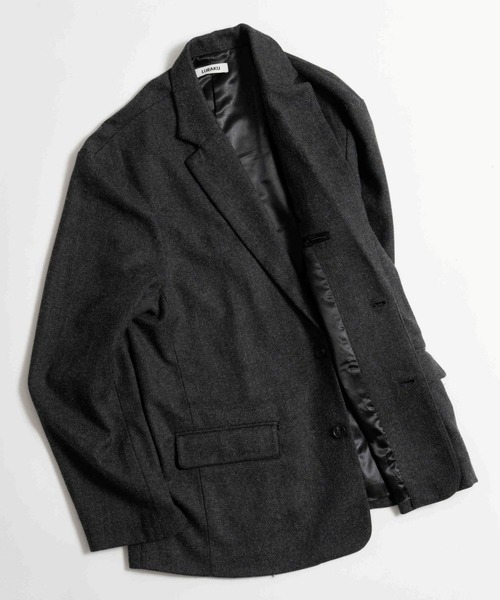 LURAKU(ルラク)の「【LURAKU】Wool Tailored Jacket / ウールテーラードジャケット|SETUP対応(テーラードジャケット・メンズ・ブラウン/ブラック・LARGE/MEDIUM/SMALL)」の19枚目の写真