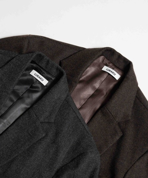 LURAKU(ルラク)の「【LURAKU】Wool Tailored Jacket / ウールテーラードジャケット|SETUP対応(テーラードジャケット・メンズ・ブラウン/ブラック・LARGE/MEDIUM/SMALL)」の22枚目の写真
