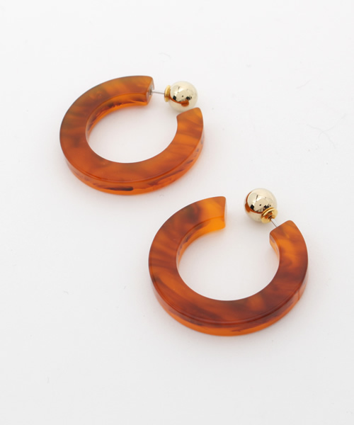 MOUSSY（マウジー）の「HOLE EARRINGS（ピアス（両耳用）・レディース・ブラック/その他/ブラウン系その他・FREE）」の3枚目の写真