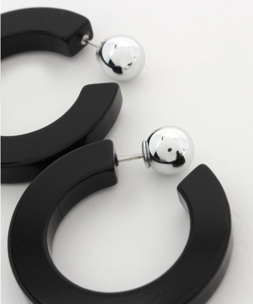 MOUSSY（マウジー）の「HOLE EARRINGS（ピアス（両耳用）・レディース・ブラック/その他/ブラウン系その他・FREE）」の5枚目の写真