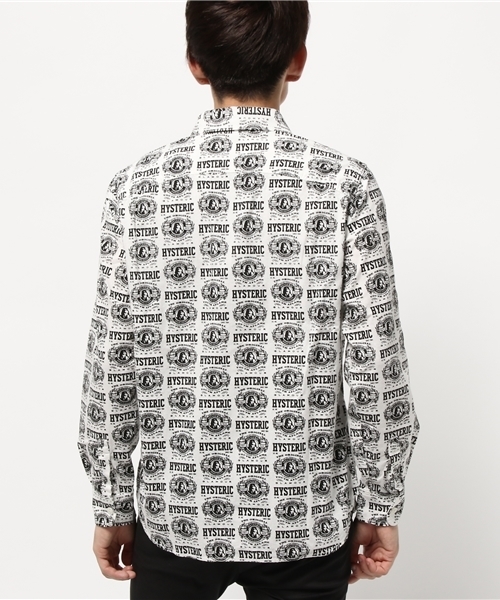 HYSTERIC GLAMOUR（ヒステリックグラマー）の「HYSTERIC PRIDE総柄 長袖ワークSH（シャツ/ブラウス・メンズ・ホワイト系その他/ブラック系その他・SMALL/MEDIUM/LARGE）」の8枚目の写真