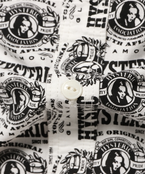 HYSTERIC GLAMOUR（ヒステリックグラマー）の「HYSTERIC PRIDE総柄 長袖ワークSH（シャツ/ブラウス・メンズ・ホワイト系その他/ブラック系その他・SMALL/MEDIUM/LARGE）」の12枚目の写真
