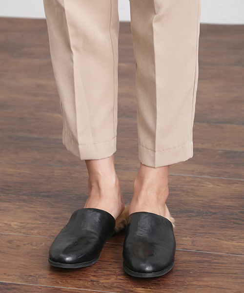 Denime(ドゥニーム)の「ハイウエストテーパードパンツ(その他パンツ・レディース・ベージュ/ブラック系その他・FREE)」の7枚目の写真