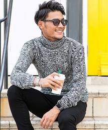 Vicci（ビッチ）の「『vicci/ヴィッチ』ケーブル編みタートルネック長袖ニットセーター（ニット/セーター）」