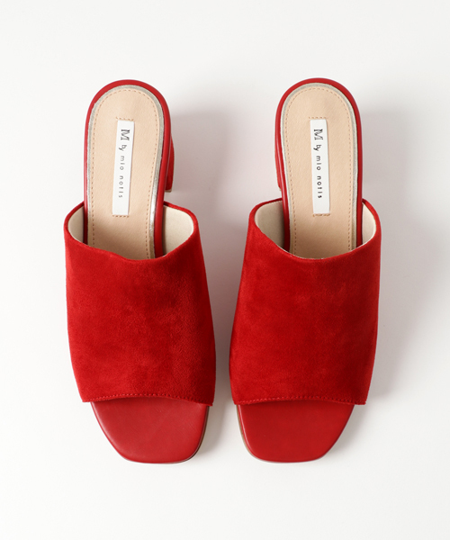 M by mio notis（エムバイミオノティス）の「スクエアトゥミュールサンダル（サンダル・レディース・レッド/アイボリー/ブラック/ベージュ/ブルー・L/LL/M/S）」の9枚目の写真