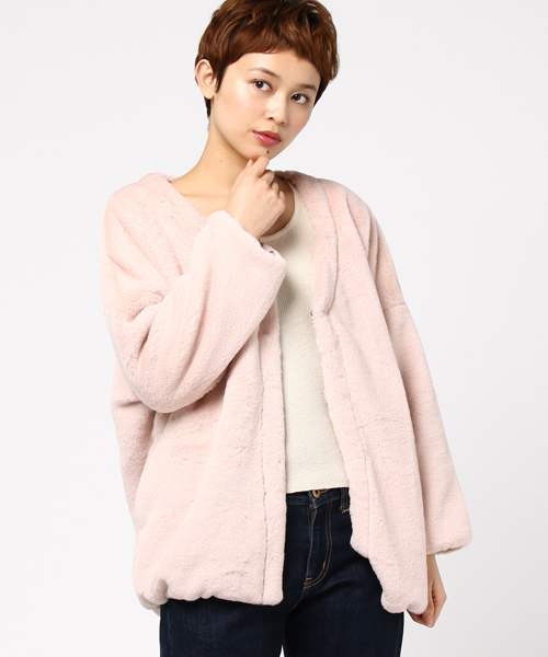 Chille anap（チルアナップ）の「ボアバルーンコート（その他アウター・レディース・ピンク/グレー/ブラック・FREE）」の15枚目の写真