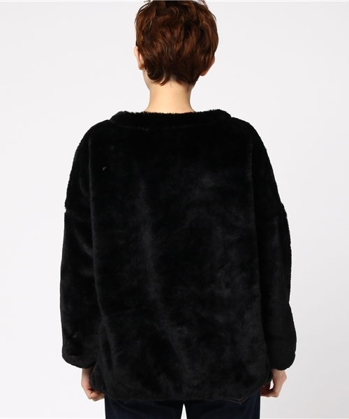 Chille anap（チルアナップ）の「ボアバルーンコート（その他アウター・レディース・ピンク/グレー/ブラック・FREE）」の6枚目の写真