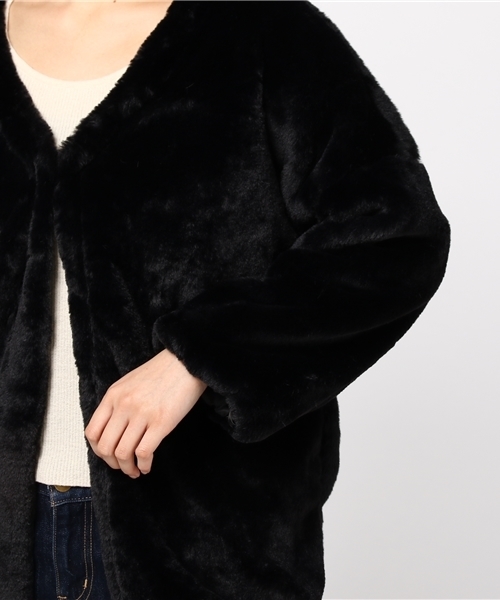 Chille anap（チルアナップ）の「ボアバルーンコート（その他アウター・レディース・ピンク/グレー/ブラック・FREE）」の8枚目の写真