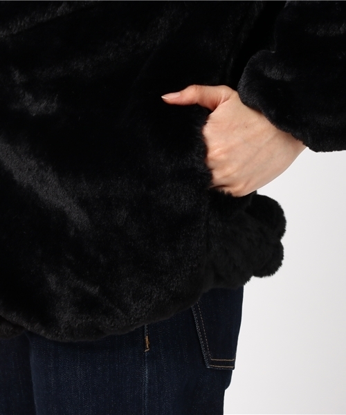 Chille anap（チルアナップ）の「ボアバルーンコート（その他アウター・レディース・ピンク/グレー/ブラック・FREE）」の9枚目の写真