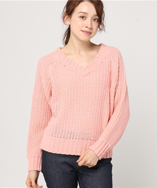 VENCEEXCHANGE（ヴァンスエクスチェンジ）の「カサネＶモールプルオーバー（ニット/セーター・レディース・オフホワイト/グレー/ブラック/スカイブルー/ピンク・MEDIUM）」の17枚目の写真