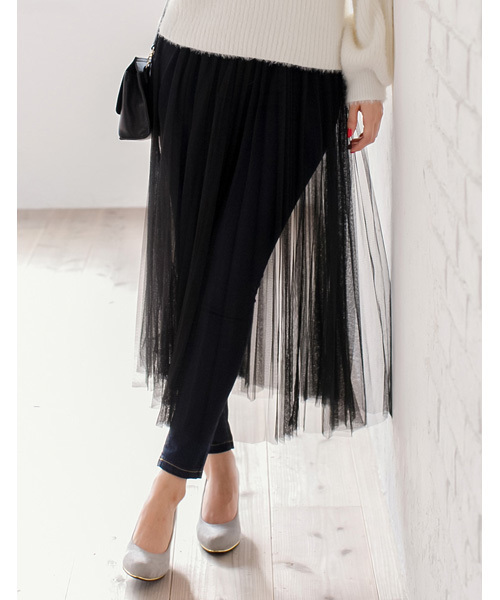 Re:EDIT★１回着★チュールスカート♪★X411 Re:EDIT（リエディ）の「[リエディ][2点SET]インナースカート付き