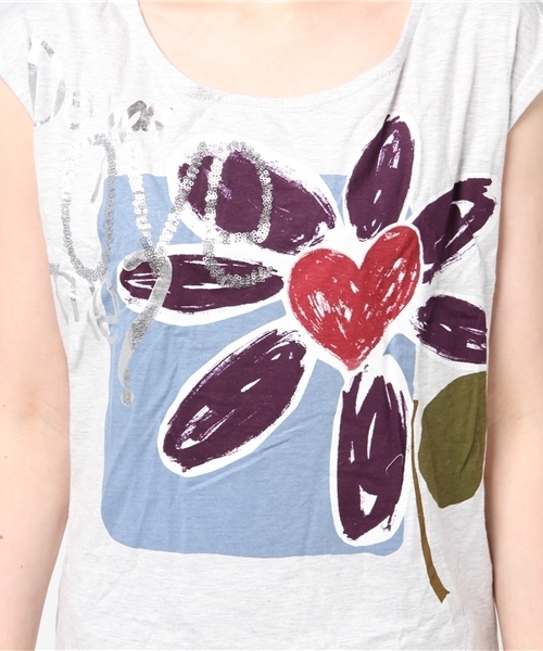 Desigual（デシグアル）の「「Desigual/デシグアル」Tシャツ（Tシャツ/カットソー・レディース・ホワイト系その他・SMALL/X-LARGE/MEDIUM）」の8枚目の写真