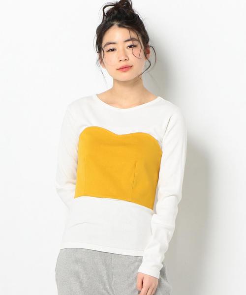 Another Edition（アナザーエディション）の「ﾎﾟﾝﾁ ﾋﾞｽﾁｪ ◆（Tシャツ/カットソー・レディース・ブラック/ベージュ/イエロー・FREE）」の3枚目の写真