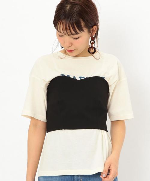 Another Edition（アナザーエディション）の「ﾎﾟﾝﾁ ﾋﾞｽﾁｪ ◆（Tシャツ/カットソー・レディース・ブラック/ベージュ/イエロー・FREE）」の2枚目の写真