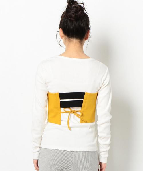 Another Edition（アナザーエディション）の「ﾎﾟﾝﾁ ﾋﾞｽﾁｪ ◆（Tシャツ/カットソー・レディース・ブラック/ベージュ/イエロー・FREE）」の11枚目の写真