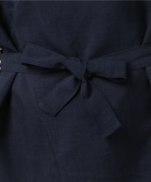 coca(coca)(コカ)の「ウエストリボンVネックドルマントップス(シャツ/ブラウス・レディース・ネイビー・ONE SIZE)」の11枚目の写真