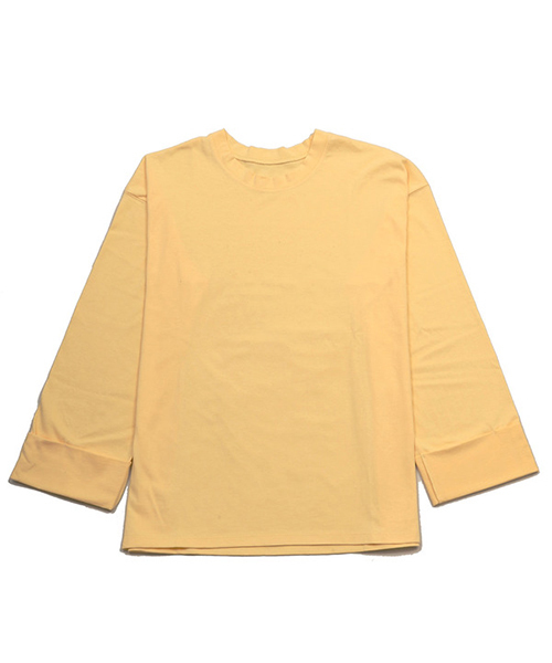 DING（ディング）の「DING/ビッグシルエットスリーブカットソー（Tシャツ/カットソー・レディース・ホワイト/ライトピンク/イエロー/オレンジ・FREE）」の5枚目の写真